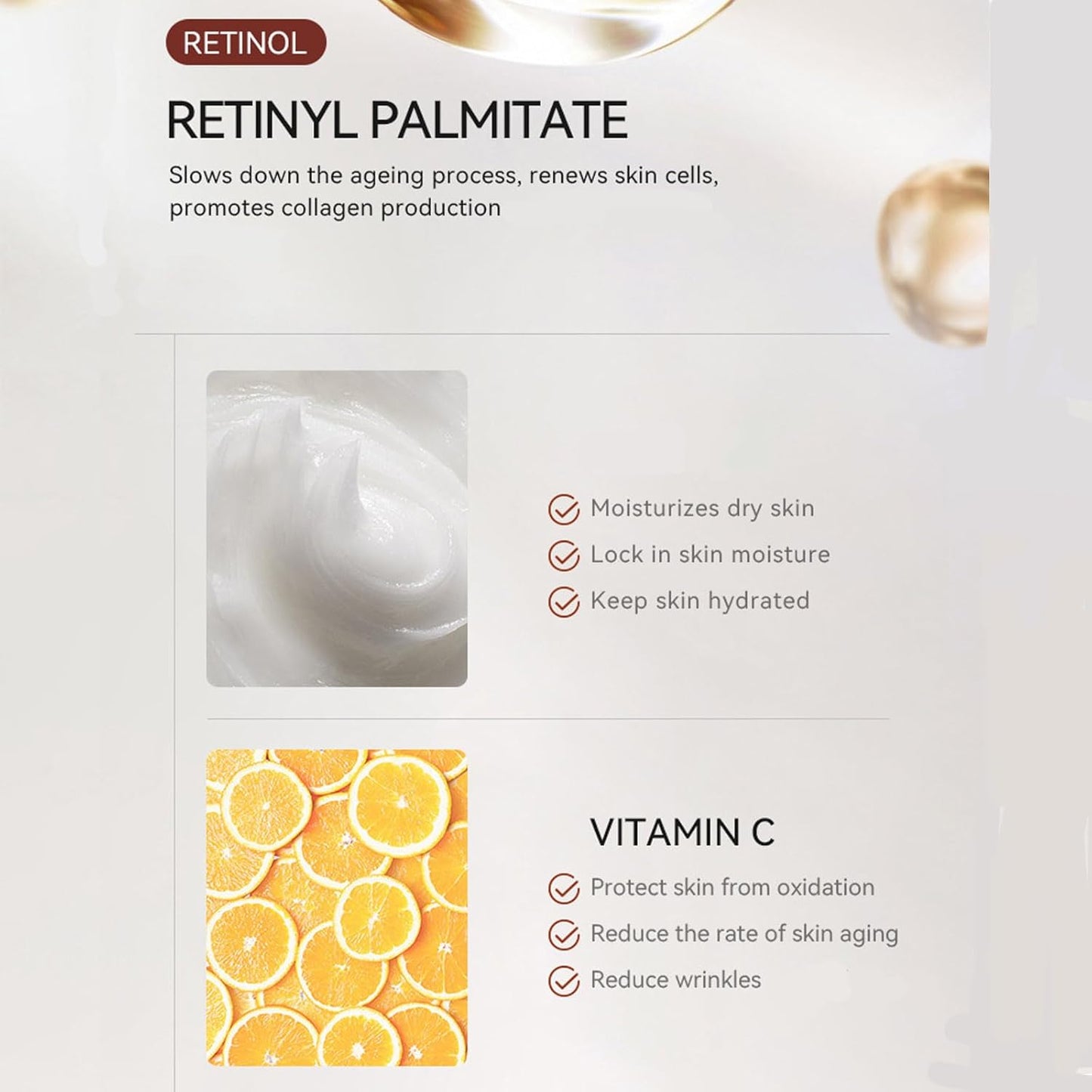 Retinol Hand Cream Firming Anti-Aging Hand Lotion with Collagen, Retinol Moisturizer for Aging & Dry Cracked Hands, Care & Protects Skin, Nails & Cuticles