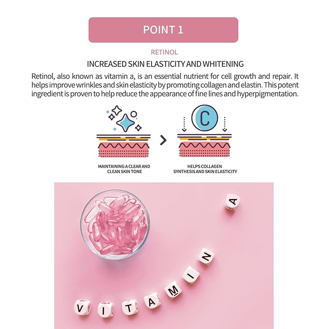 Face Retinol Serum 50ml / 1.69fl. OZ for Skin Elasticity Moisturizing Soothing Calming and Sensitive Skin with Natural Plant Source Extracts and & Peptide Complex Ingredients