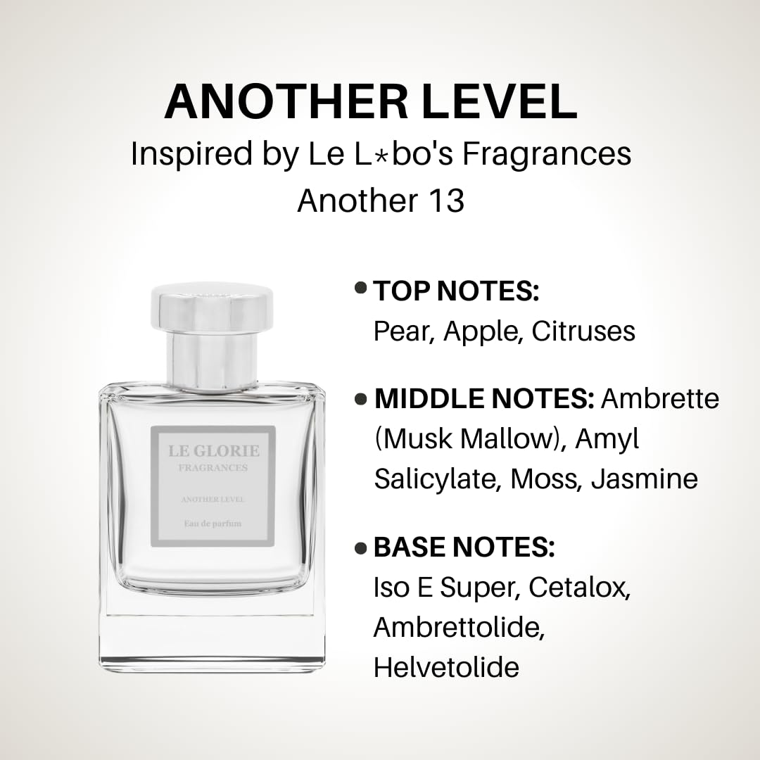 Inspired by Le L.abo's Another 13, Another Level EDP, Long Lasting 12-14 Hours Perfume Spray for Men, Women, unisex, All Skin Types, Cruelty Free 0.33 oz 10ml