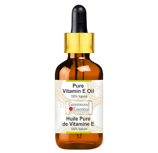 Pure Vitamin E Oil with Glass Dropper Premium Therapeutic Grade for Hair, Skin & Aromatherapy 30ml (1.01 oz)