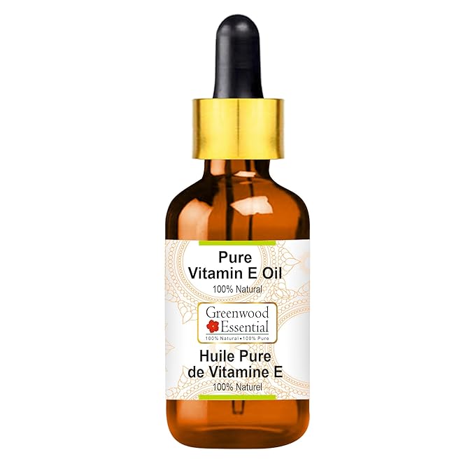 Pure Vitamin E Oil with Glass Dropper Premium Therapeutic Grade for Hair, Skin & Aromatherapy 5ml (0.16 oz)