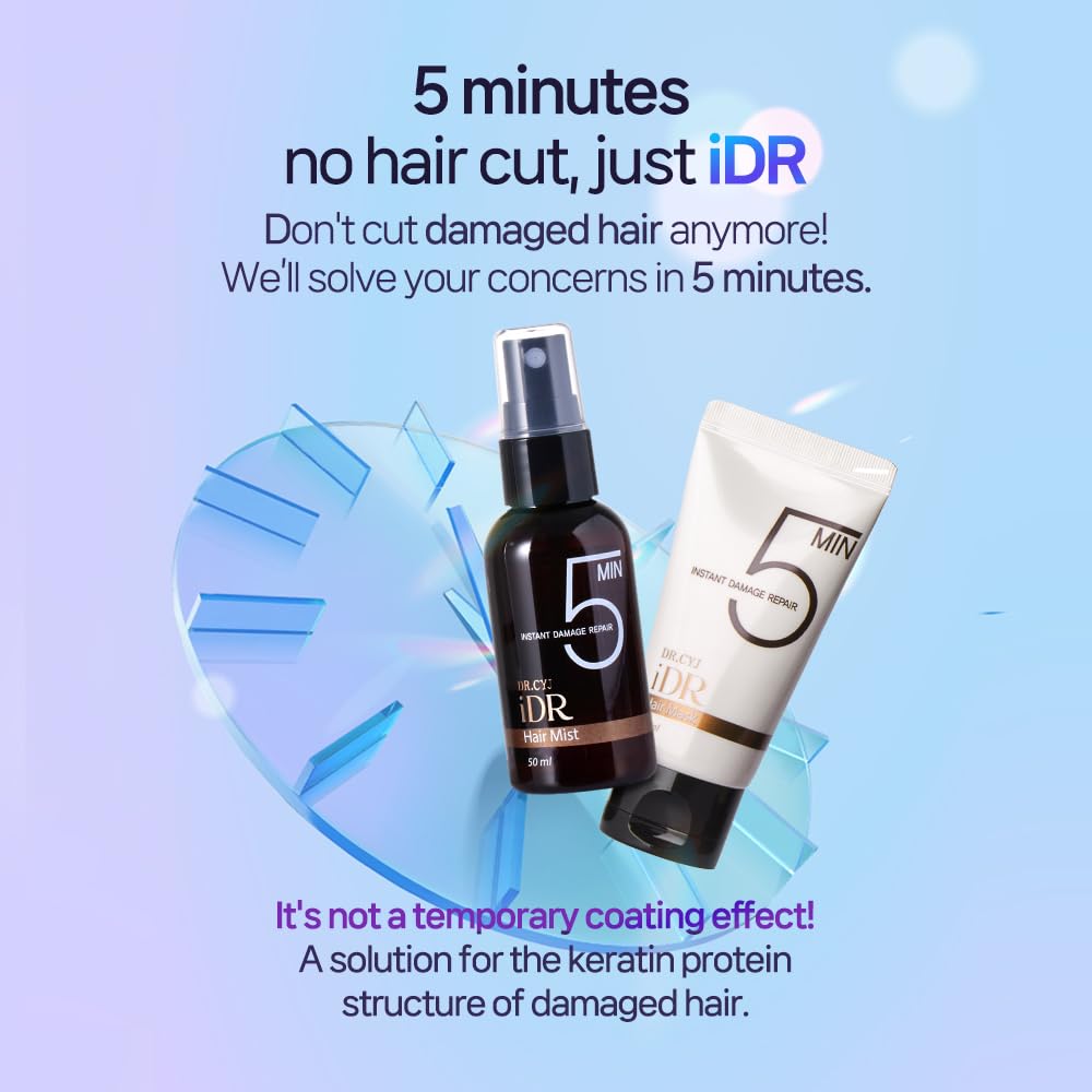 DR. CYJ iDR Hair Mask 3.38oz, 100ml, Korea Hair Care Brand, Instant Damage Repair, Instant Result, Clinically Proven Safety, Longer Lasting, Effective for all Hair Damages