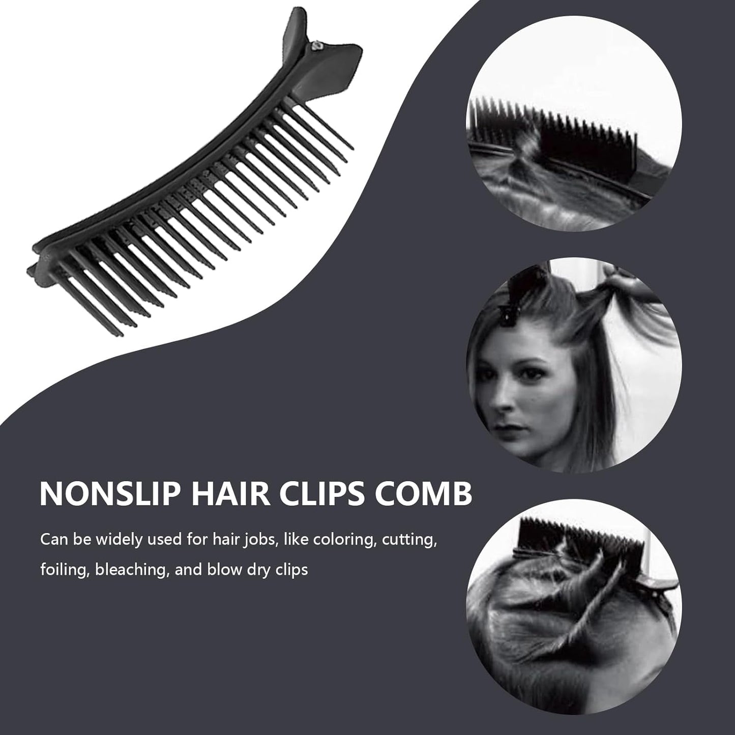 2PCS Grip Sectioning Clips for Styling, Parting, Cutting, Coloring, Foiling and Placing Hair Extensions
