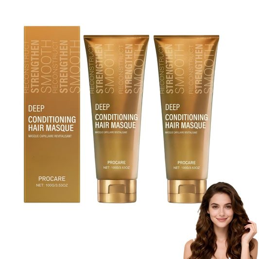 Keratin Hair Mask | Deep Conditioning Treatment for Damaged Hair 3.53OZ With Hydrolyzed Keratin & Smoothing Silicones | Frizz Control & Hydration for Dry, Curly, Straight, Fine, Thick Hair (2 PCS)