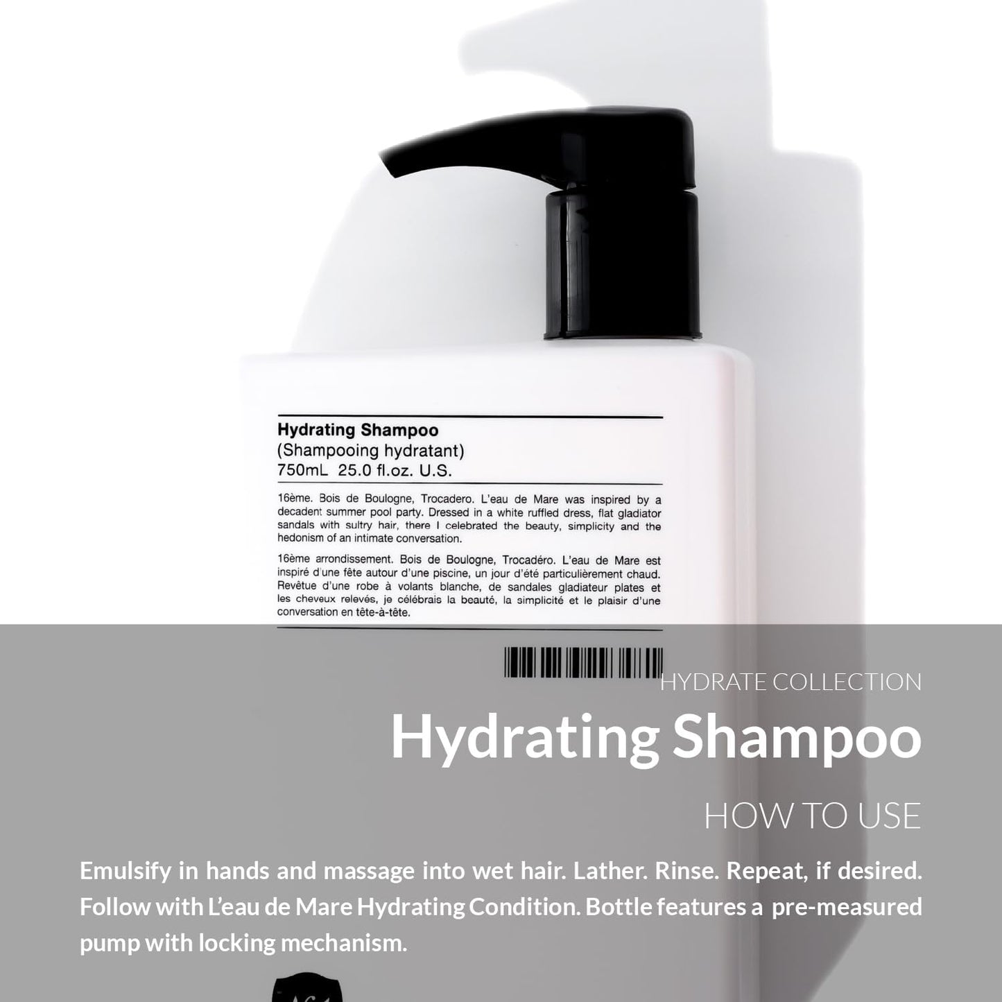 Number 4 Hydrating Shampoo, Shampoo for Women and Men. Sulfate, Gluten, & Paraben Free. Moisturizing & Color Protecting, 25 oz