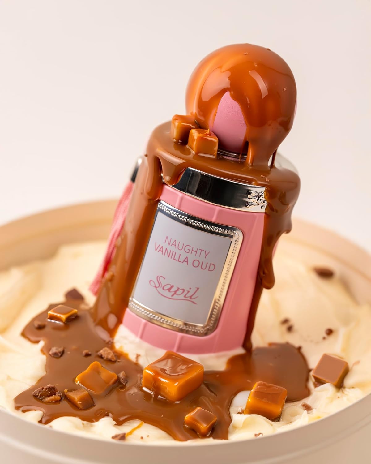 Sapil Naughty Vanilla Oud Eau De Parfum for Women – Long-Lasting Sweet Vanilla & Caramel Perfume with Musk, Amber & Oud – Luxury Arabic Gourmand Fragrance – 3.38 oz