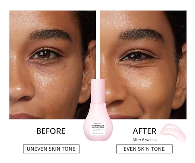 Watermelon Niacinamide Moisturize Serum, Highlighting Serum, Hydrating with Hyaluronic Acid, Glycerin and Vitamin E, Lightweight Facial Serum & Priming Liquid Highlighter