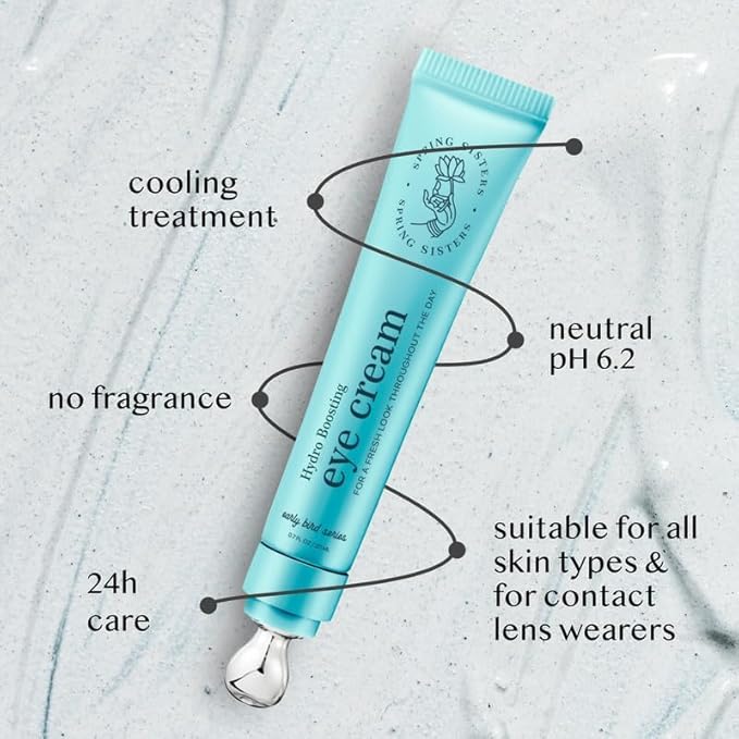 Under Eye Cream for Dark Circles and Puffiness - Caffeine Eye Cream Anti Aging Brightener With Niacinamide, Squalane, Peptide Complex, Korean Skin Care Formula - Massage Zinc Roller - Puffy Eyes