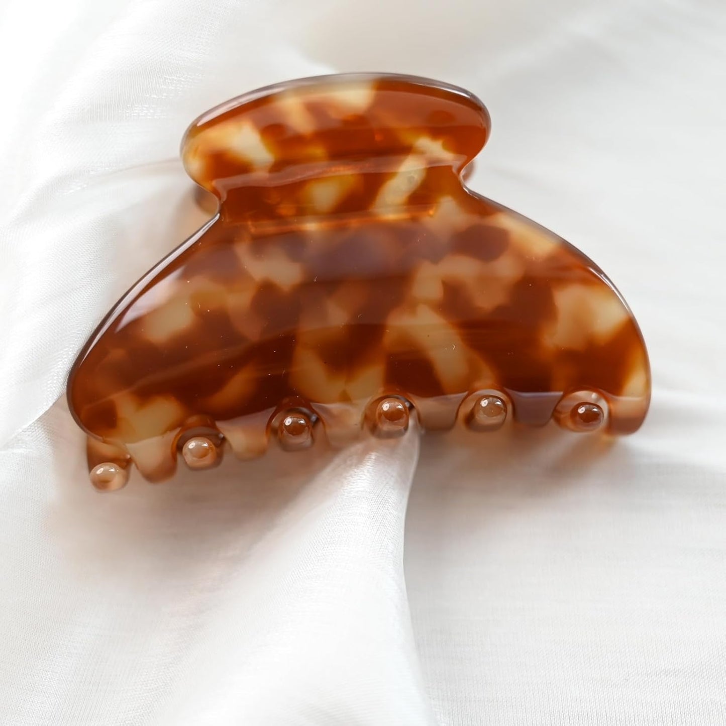 Handmade Celluloid Acetate French Design Barrettes Tortoise Shell Claws Hair Claw Luxury Fashion Accessories Hair Clip for Women (coffee)