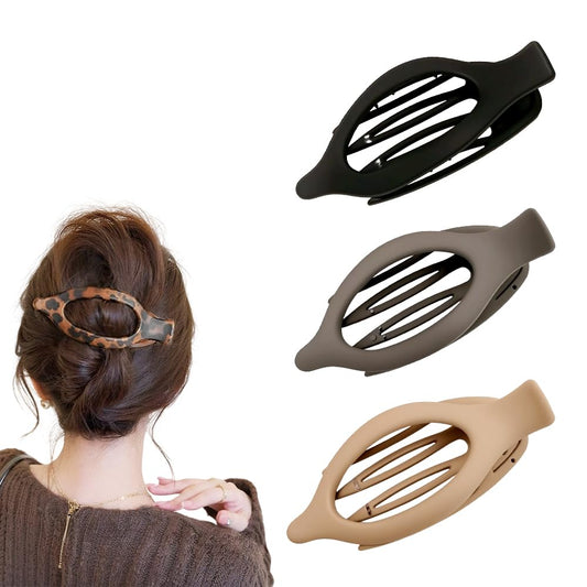 Flat Hair Clips for Women, 2025 New French Hair Clip Flat Claw Clips and Duckbill Hair Clips for Thick or Thin Hair, No-Slip Grip Hairs Styling Accessorie for Hairs Styling Decorative (3Pcs-C)