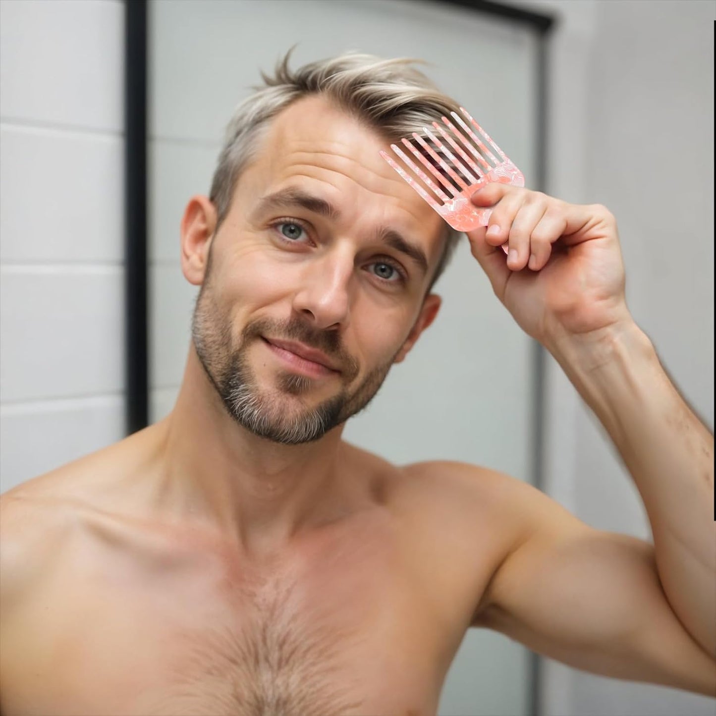 Afro Hair Pick Comb Wide Tooth Comb for Curls Hair Styling Tool Afro Pick for Women and Men Detangling Lifting Combs 4.72 Inches