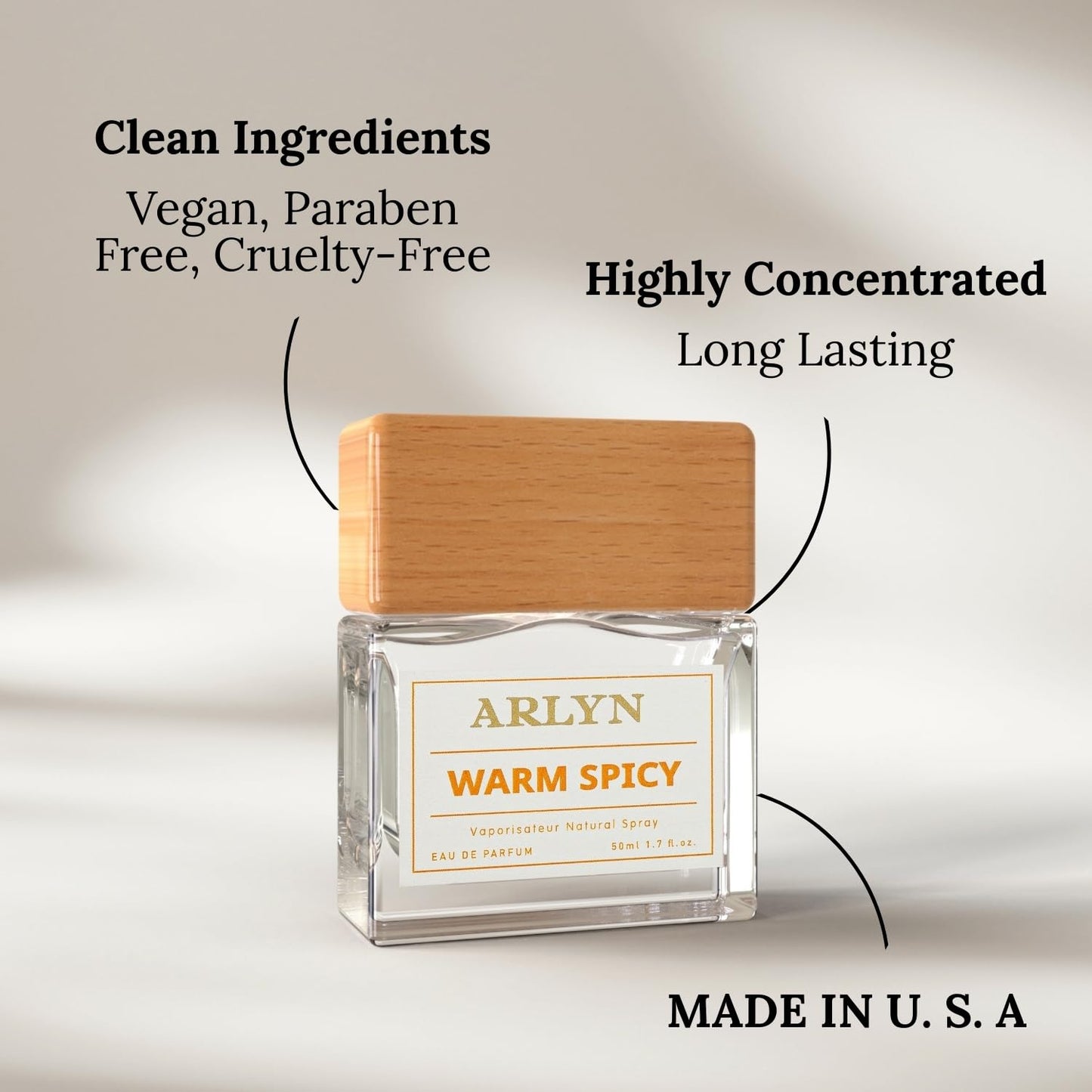 ARLYN Warm Spicy Eau de Parfum, Inspired by Killia.n Pari.s An.gel Sha.r.e,Long-Lasting Perfume For Men & Women, Vegan, Cruelty Free, Made In USA - 50 ml | 1.7 Oz