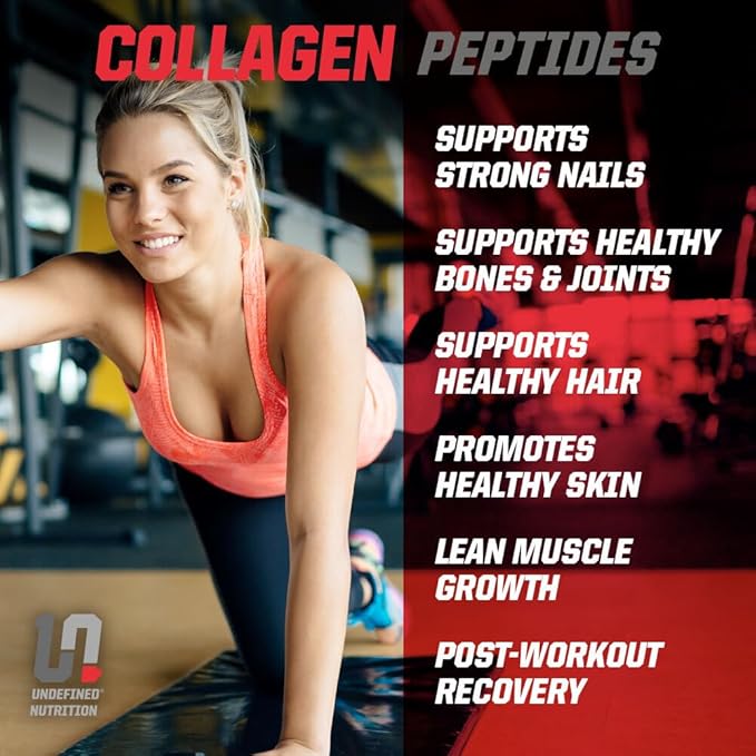 Undefined Nutrition Collagen Peptides by Brian Shaw (28 Servings) – 20g Collagen Peptides with Hyaluronic Acid - Promotes Muscle, Hair, Nail, Skin, Bone and Joint Health (1.25lbs, Chocolate Truffle)