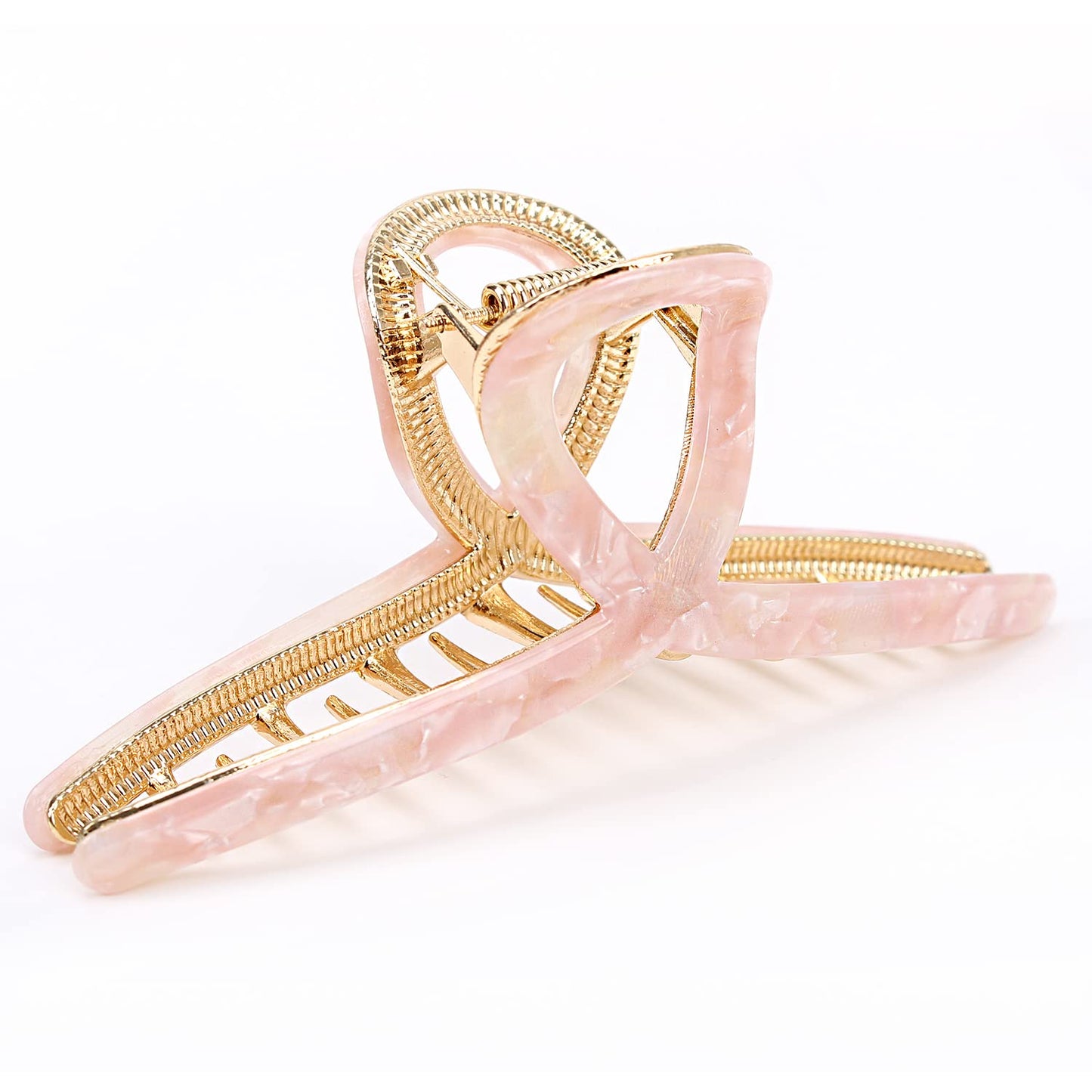 Big Large Butterfly Acetate Hair Clamps with Strong Hold for Long Thick Hair - 4.7" Hair Claw Clips for Women (1 Pc, Pink)