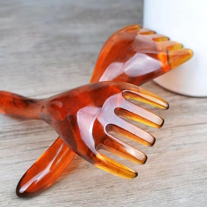 Healifty 4 Pcs Guasha Scraping Massage Tool Massage Comb Facial Massage Board Scalp Comb Massager for Head Face Body