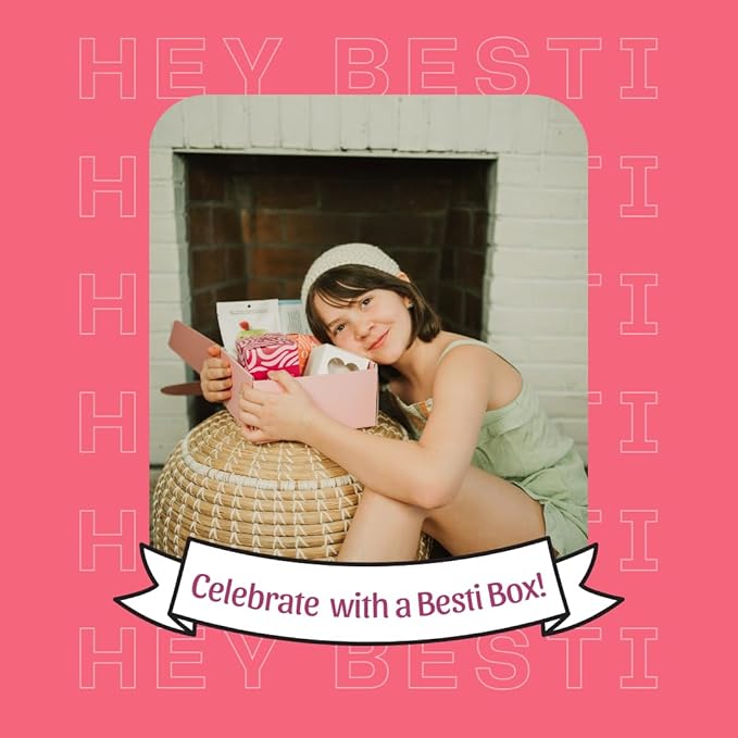 Besti First Period Kit for Girls (Ages 9-12) | Organic Pads & Liners, Pimple Patches, Bath Bomb, Lip Balm, Spa Headband & First Period Guide | Self-Care Gift Box for Teens – Menstrual Starter Kit