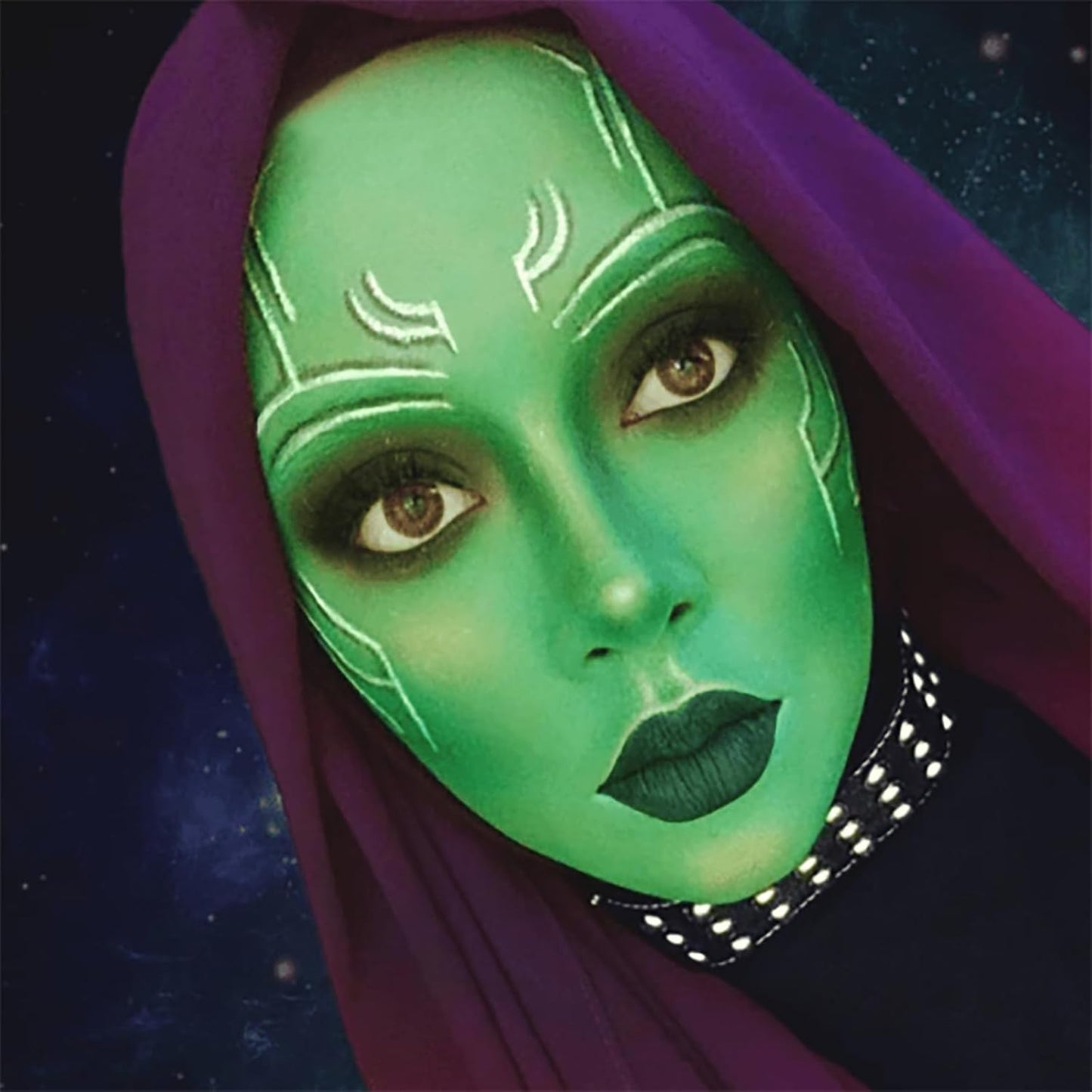 Mysense Amazon Green Face Body Hair Paint Stick,Halloween Elphaba Witch Gamora Costume Makeup,Water Based Washable Temporary Hair Color,St Patricks Day Outfit Accessories for Adults and Kids,0.5oz