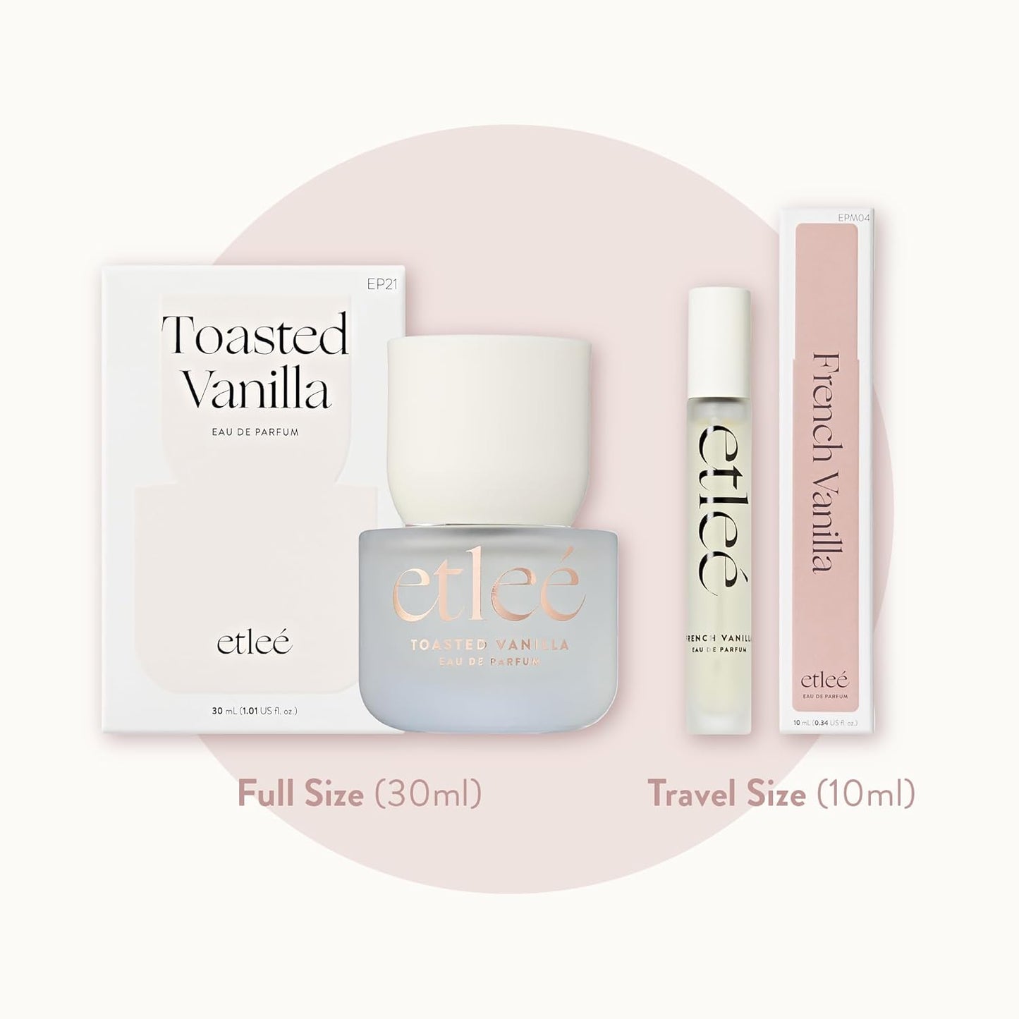 Toasted Vanilla Eau de Parfum 1.01oz, Woody Musky Long Lasting Perfume With Amber, Bergamot, Black Pepper, Sandalwood & Orchid, Layerable Luxury Fragrance for Women & Men for Everyday Wear