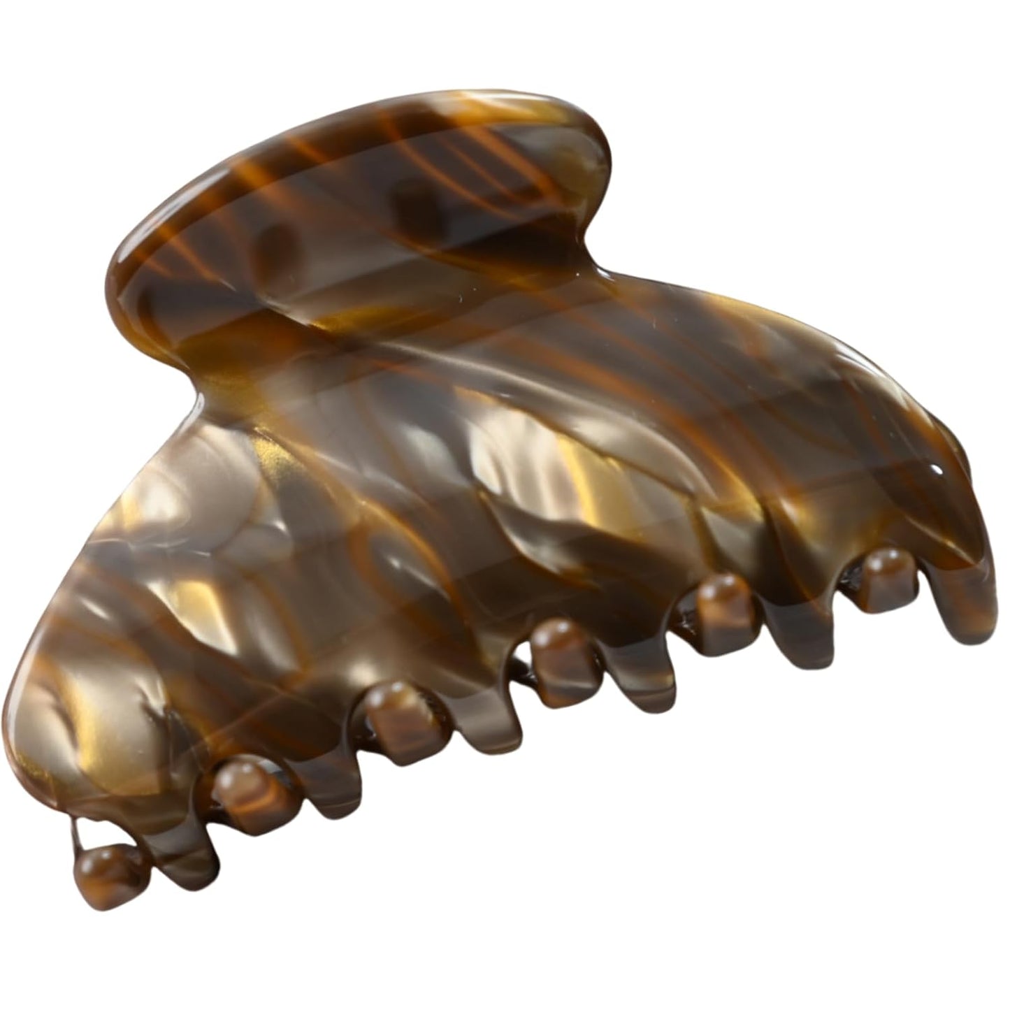 Handmade Celluloid Acetate French Design Barrettes Tortoise Shell Claws Hair Claw Luxury Fashion Accessories Hair Clip for Women (marble coffee)