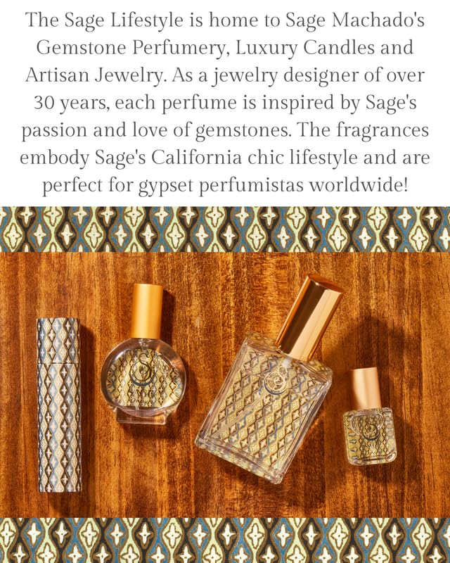 The Sage Lifestyle Onyx Organic Perfume Spray for Women - Black Coconut, Vanilla, Tunisian Amber, Oakmoss - Long Lasting and Natural Scent, Vegan & Cruelty Free, Made in USA, 2oz - Travel Size Perfume