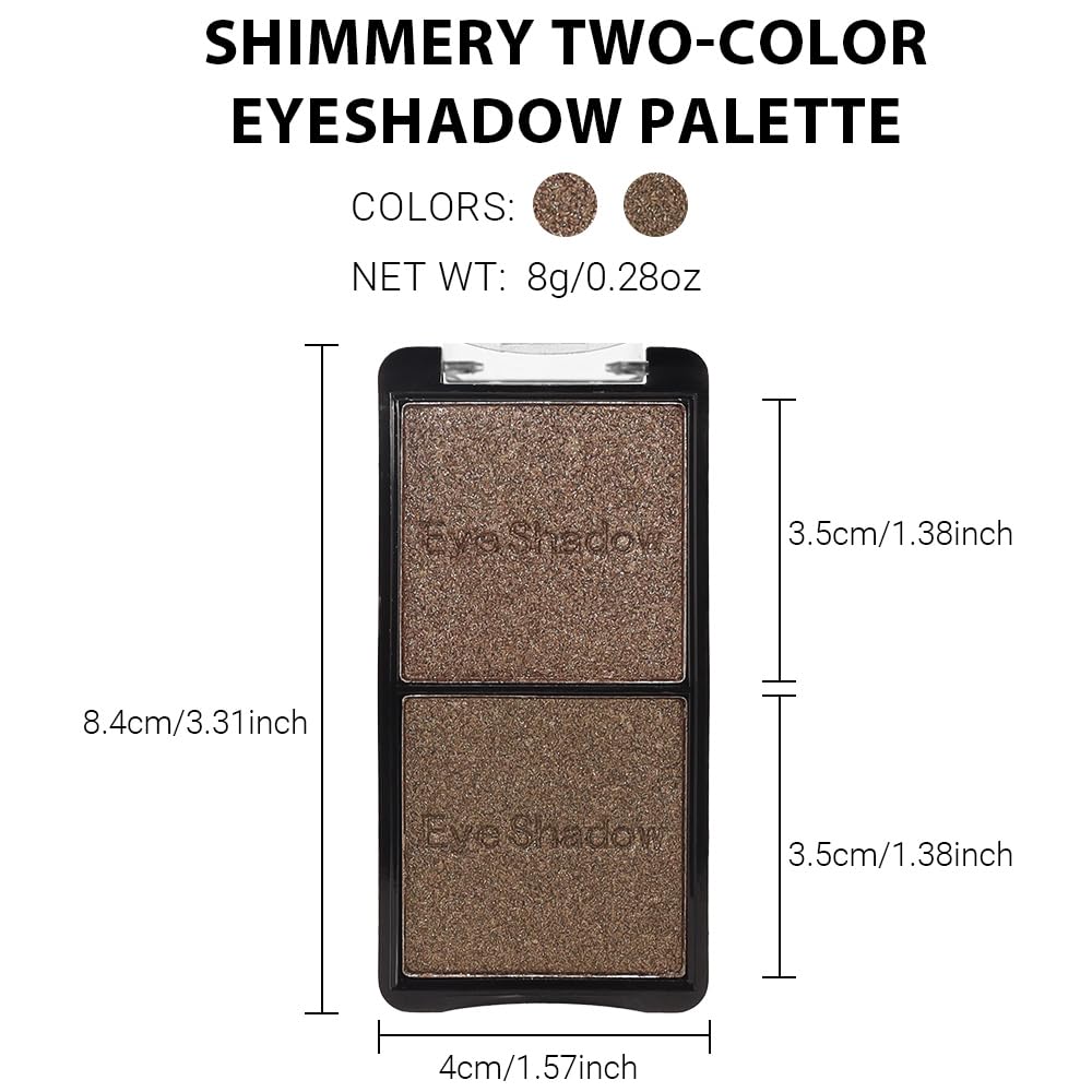 Double color eye shadow, Eyeshadows Creamy, high pigment eye makeup palette, matte shimmer metal eye shadow powder, Blendable, Ultra-Pigmented, Easy to Apply, Matte & Shimmer, (05)
