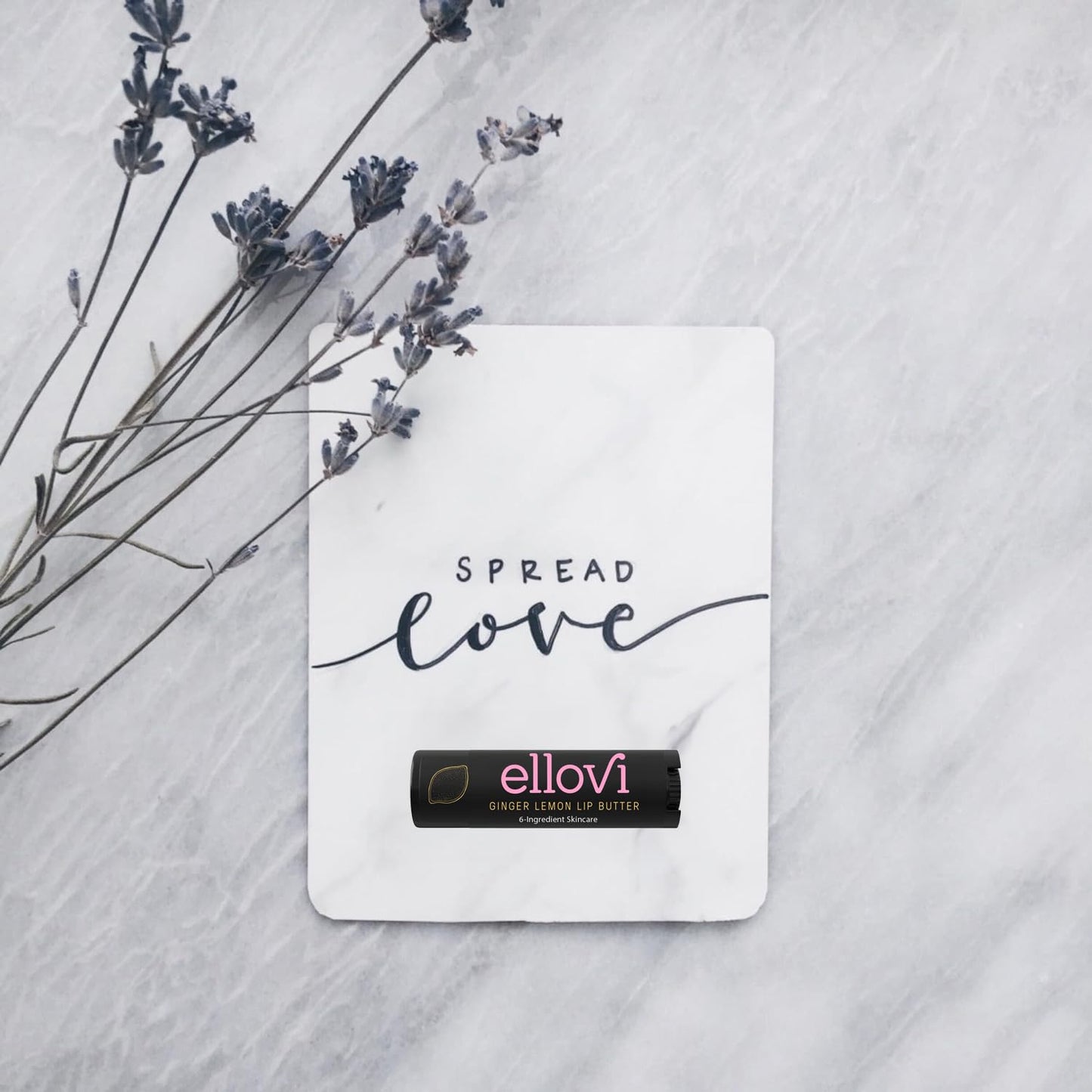 Ellovi Natural Lip Butter Lip Balm - Ginger Lemon - Pure Enough to Eat - Made With Just 6 Vegan Ingredients - 100% Natural & Organic Moisturizing Lip Care for All Day Hydration (3-Pack)