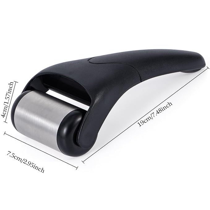 2 Pack Ice Roller for Face - Stainless Steel & Black Roller, Eye Puffiness Relief, Reduce Pain, Skin Care Face Massager Tools Self Care Gift for Men Women