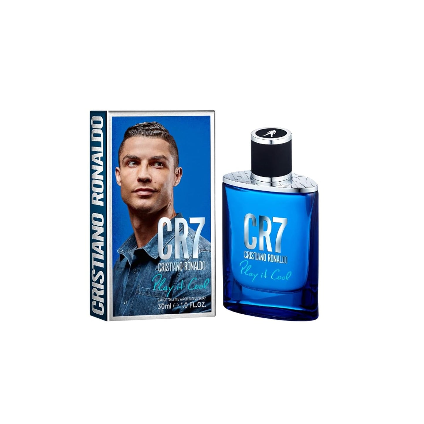 Cristiano Ronaldo CR7 Play It Cool - Blends Bright Citruses And Aromatic Fougere Notes - Fresh, Invigorating And Sensual - Light Enough For Everyday Wear - Masculine Fragrance - 1 Oz EDT Spray