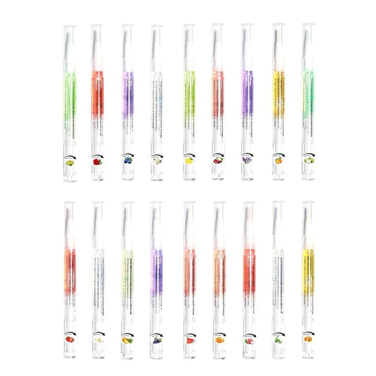 18pcs Nail Cuticle Oil Pen Gel Nail Oil Pen Nourishment Polish With Vitamins Moisturized