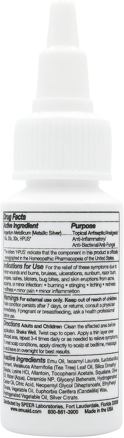 EMUAIDMAX Homeopathic Psoriasis Scalp Treatment Serum – Natural First Aid Concentrate for Dry, Itchy Scalp Relief and Skin Irritations from Psoriasis, Eczema, and Dermatitis, 1oz