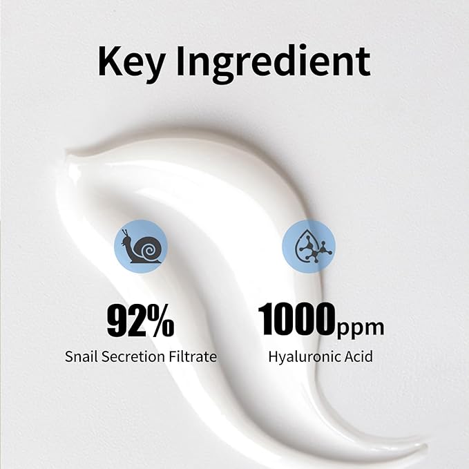 VGO Skin Care Set, with Snail Mucin 92% Moisturizer, Vitamin C Serum & Pro-Xylane Active Eye Cream, 3-Step Skin Care Kit, Day & Night Skincare Routine