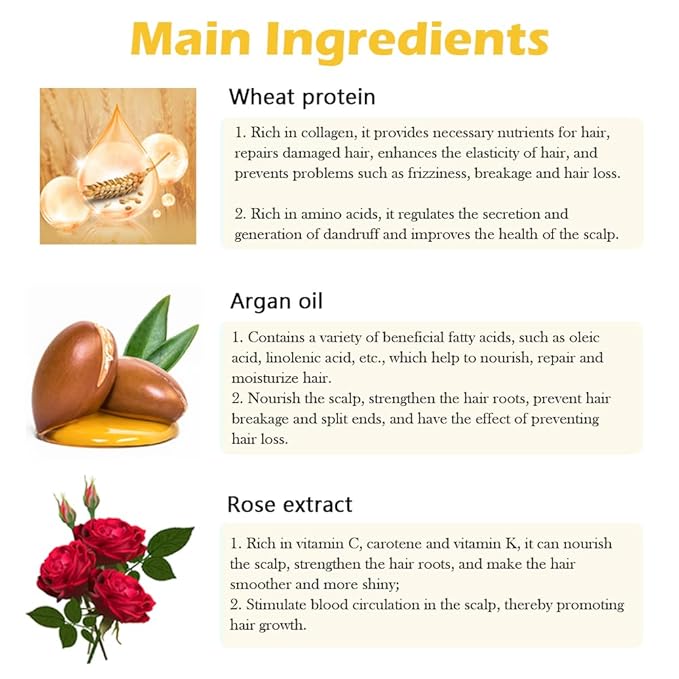 Moroccan Hair Mask, Collagen Hair Treatment, Deep Hydrating Treatment for Dry Damaged Hair, Nourishing Formula for Healthy Hair Repair and Strengthening