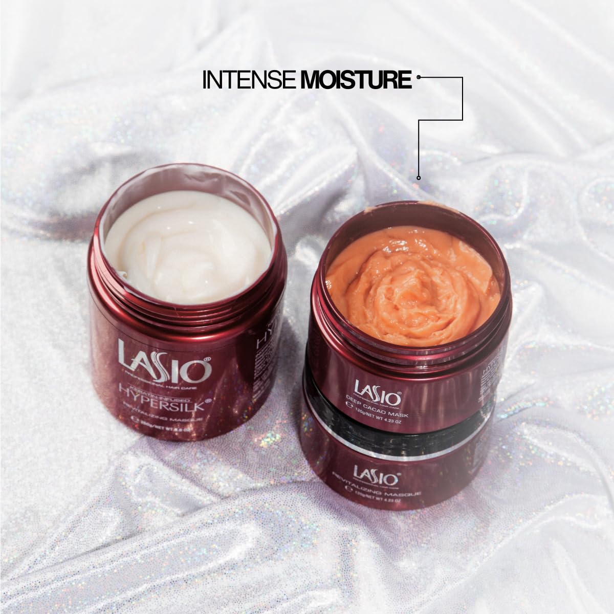 Lasio Hypersilk Deep Cacao Repair & Deep moisture hair mask – Hydrates, Rebuilds Hair Bonds, Repairs Damage with Keratin & Botanicals– Eliminates Frizz- Adds Shine & Increases Strength– 4.23oz