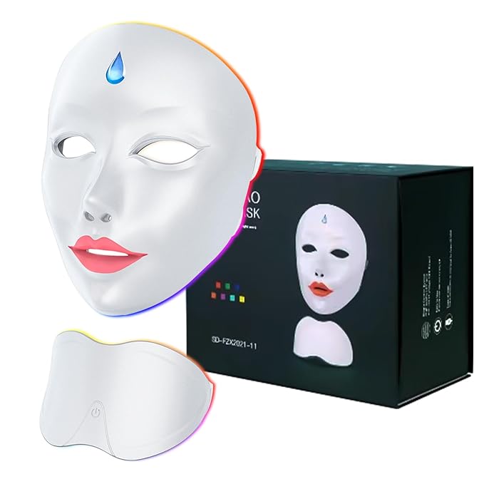 LORICK Red Light Therapy M-ask 7 Colors Touch-Sensitive Facial Red Light Mask Red Light Therapy for Face for Home Use