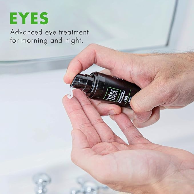 Tiege Hanley Mens Under Eye Cream for Dark Circles, EYES (2-Pack) - Eye Cream for Puffiness & Bags Under Eyes - Firming Anti-Aging Eye Wrinkle & Fine Lines Cream - Tightening Eye Bags Treatment (2)