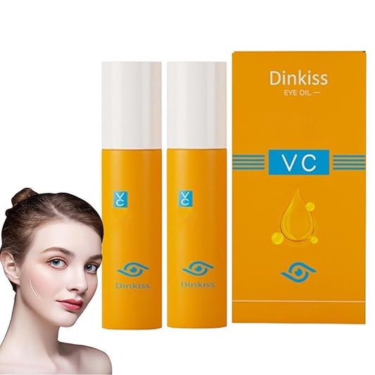 Dinkiss Lutein Eye Essence Oil, Vitamin C Lutein Eye Essence Oil, Improve Bags and Dark Circles, for Women Men (1, 2 pcs)