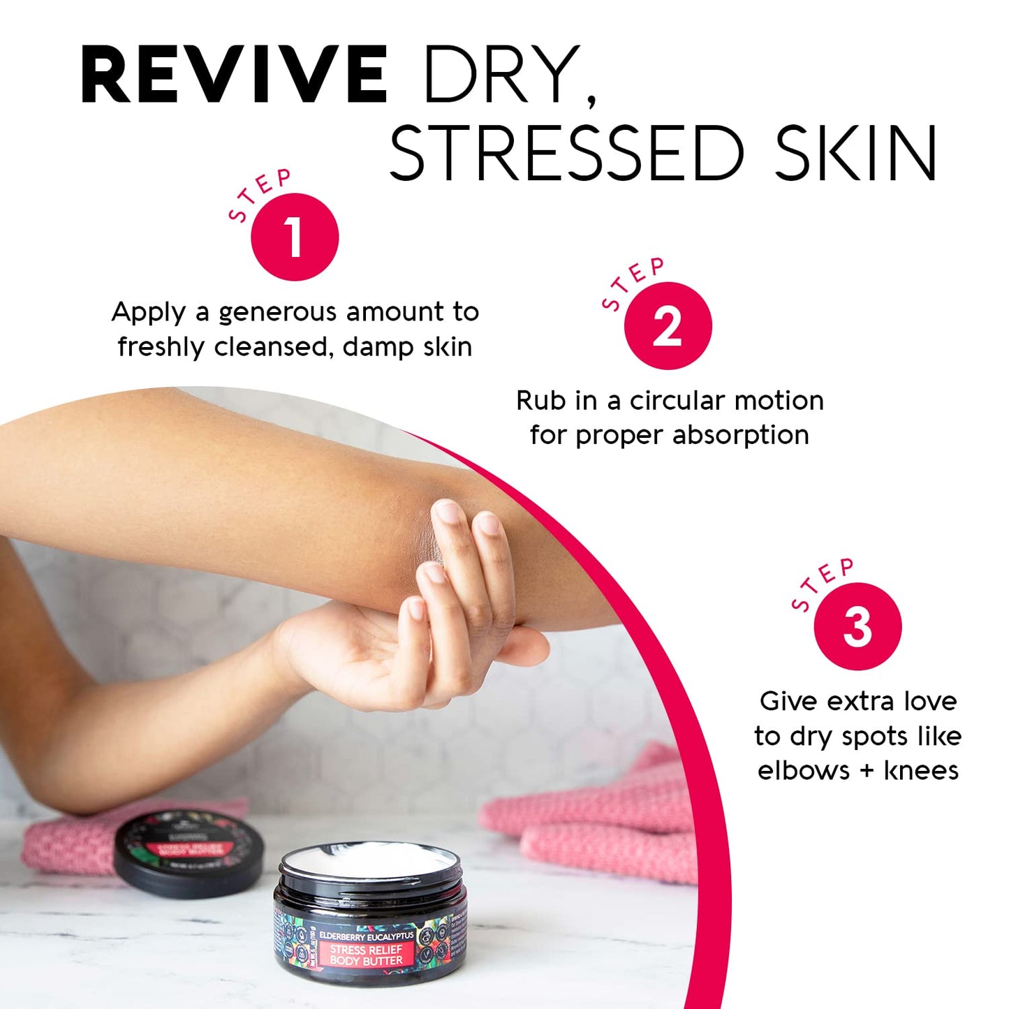 Nature's Beauty Elderberry Eucalyptus Stress Relief Body Butter Multi-Pack - Luxury Moisturizer, Unwind + Restore Your Skin, Made w/Shea Butter, Avocado + Sweet Almond Oil, 6.7 oz (2 Pack)