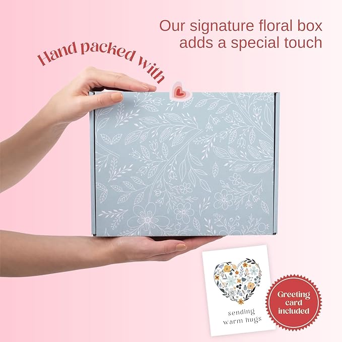 Unboxme Lavender Spa Gift Basket For Women - Mother's Day Relaxation Gift Set with Scented Candle, Wine Tumbler, Bath Bomb, Soap, Socks & Hand Cream - Self Care Package with Card