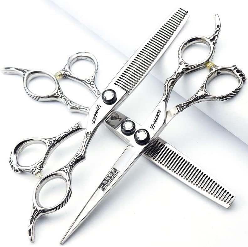 Hairdressing Salon Hairdressers Scissors 6/6.5/7/8 Inch Hair Clippers, Hairstyling Tools And Scissors (7 inch 3PC)