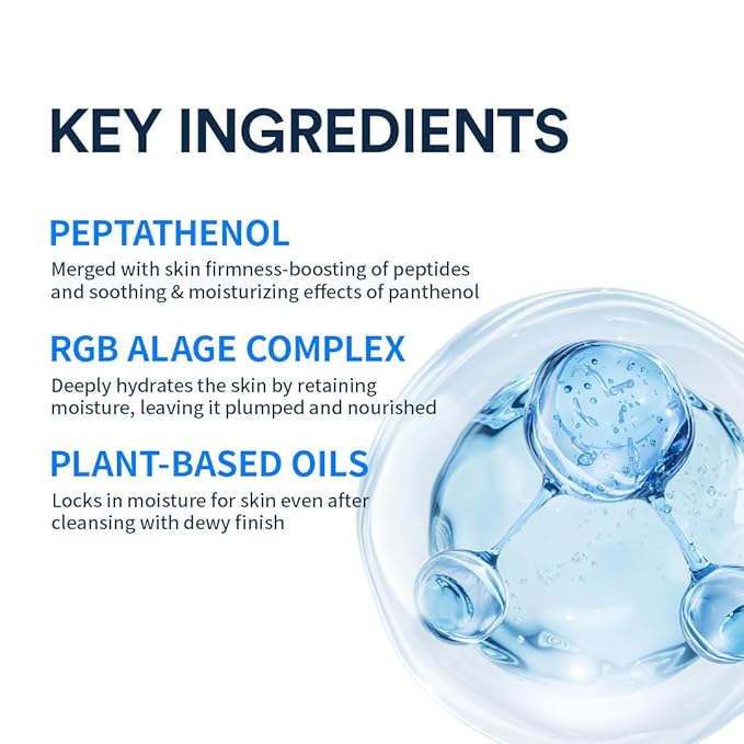 ANOTHERFACE PEPTATHENOL™ Aqua Balance Cleansing Oil, Korean Skin Care, Black Head & Waterproof Makeup Removal, Deep Cleansing, Quick Melting, Non-irritation for Sensitive Skin, Vegan, 10.14 Fl. Oz