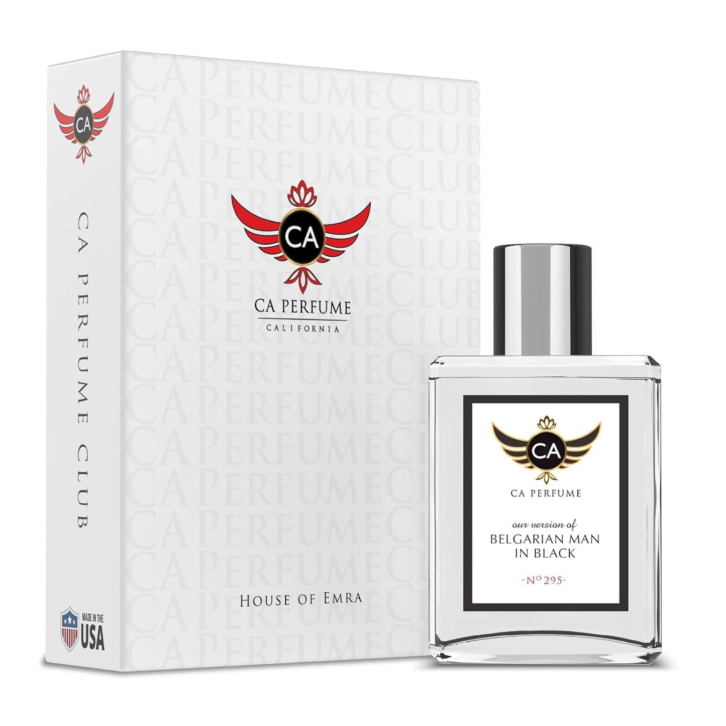 CA Perfume Impression of Belgarian Man In Black for Men Amber Floral Fragrance Long Lasting Mens Cologne Eau De Parfum 1.7 Fl Oz 50ml