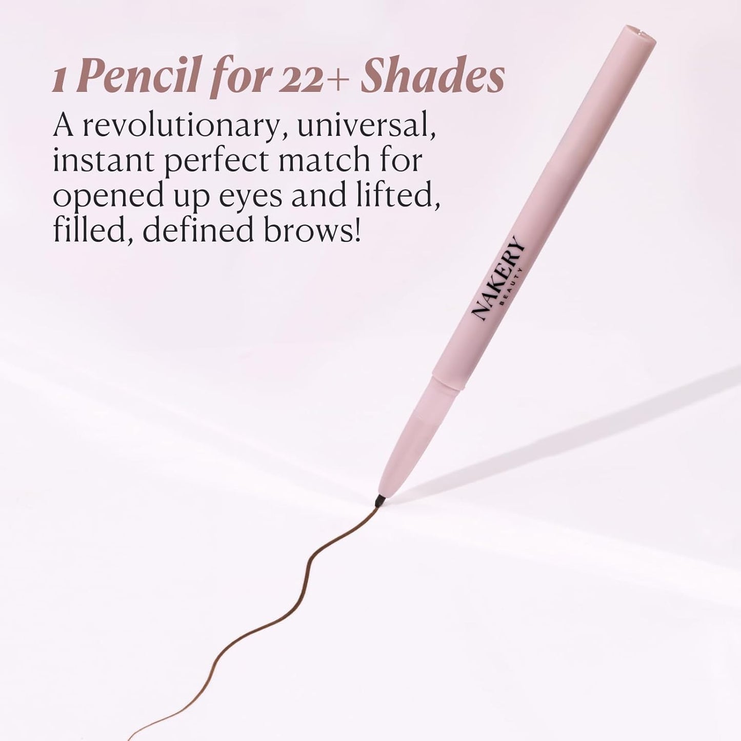 Nakery Universal Eye Brow Pencil Duo - 3-in-1 Eyebrow Pencil with Color-Adapt Technology for Natural & Flawless Brows - Precision Eyebrow Liner Infused with Castor Oil, Hyaluronic Acid & Vitamin E