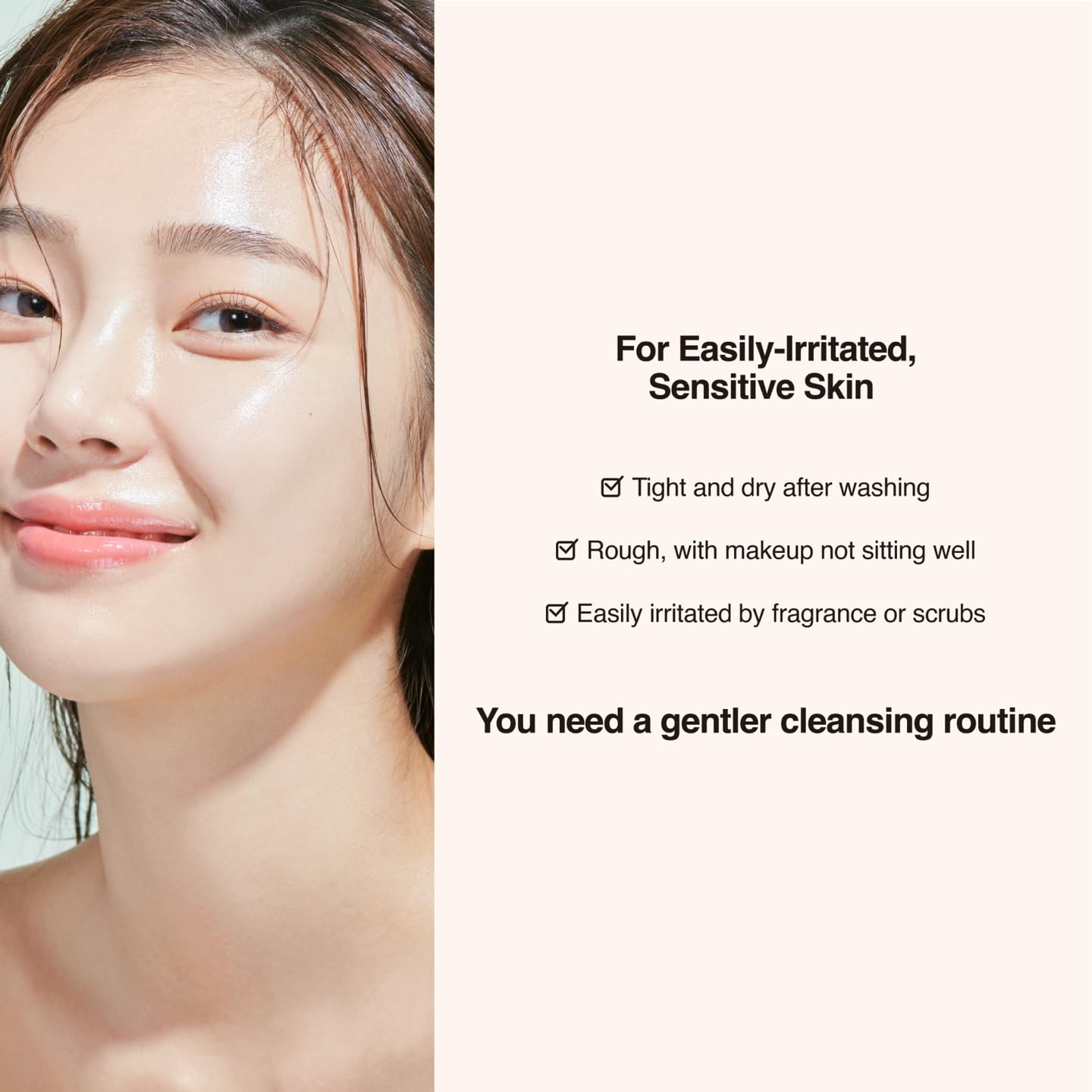 PH Balancing PHA Cleansing Foam - Korean Face Wash for Sensitive Skin, Gentle Hydrating Facial Cleanser, Exfoliating Skin care, 4.4 Fl Oz (130ml)