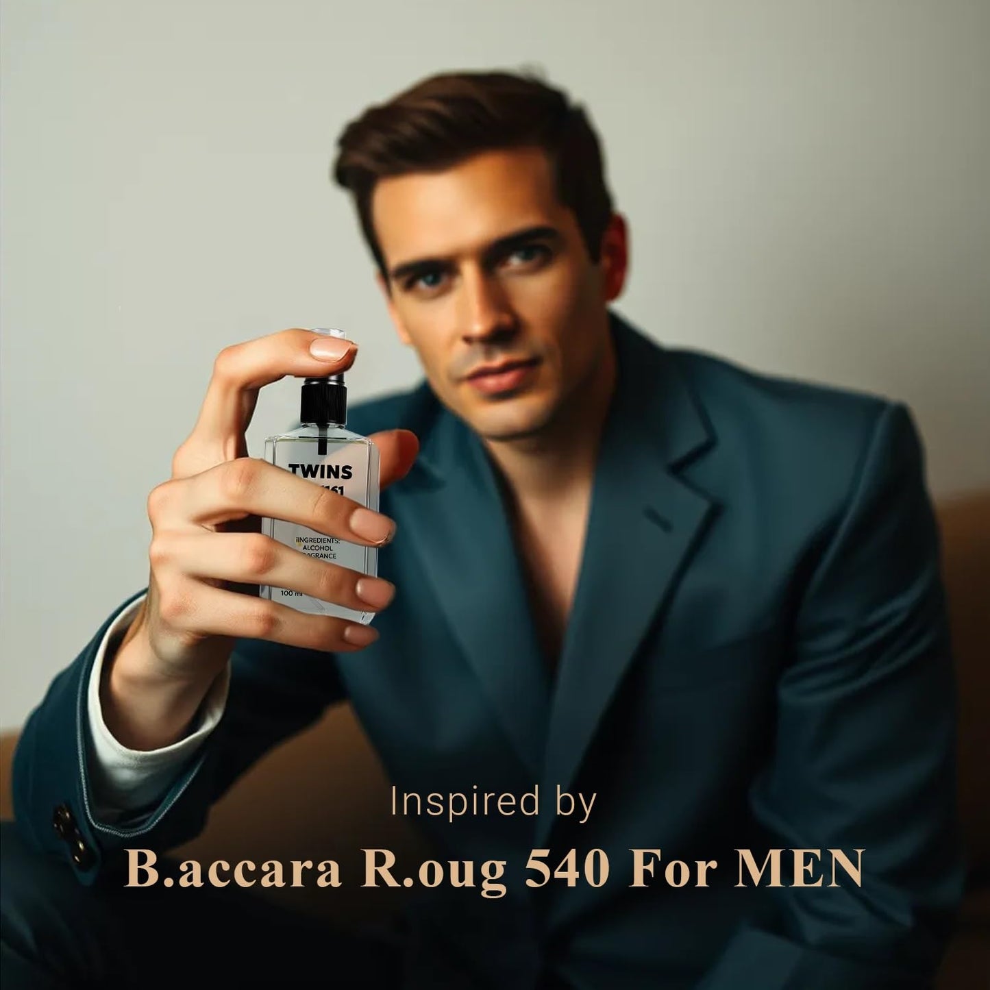 TWINS Impression of Bac. Rou. 540 Perfume for Men | Extrait de Parfum | No.11161 | 3.4 Fl Oz / 100 ml