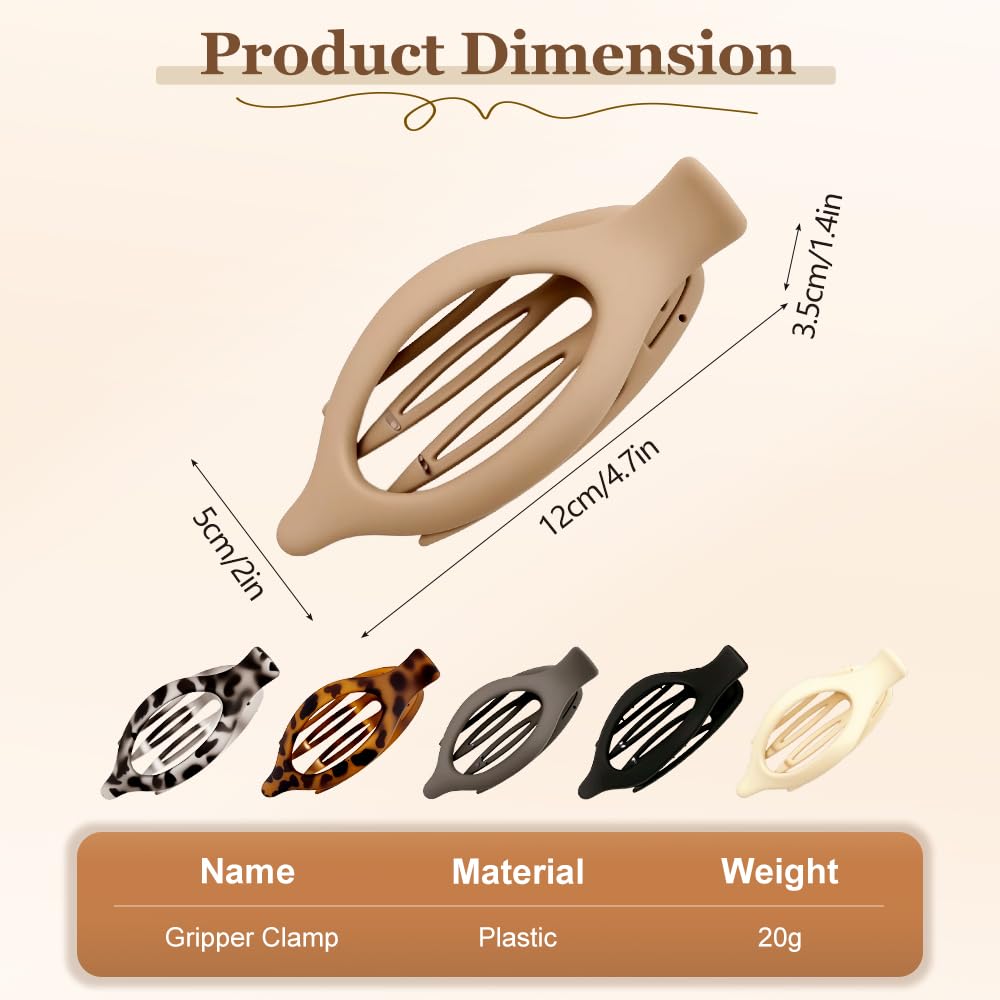 Flat Hair Clips for Women, Flat Claw Clips & Duckbill Hair Clips for Thick or Thin Hair, No-Slip Grip Hair Styling Accessories for Daily Use (Multicolor-C)