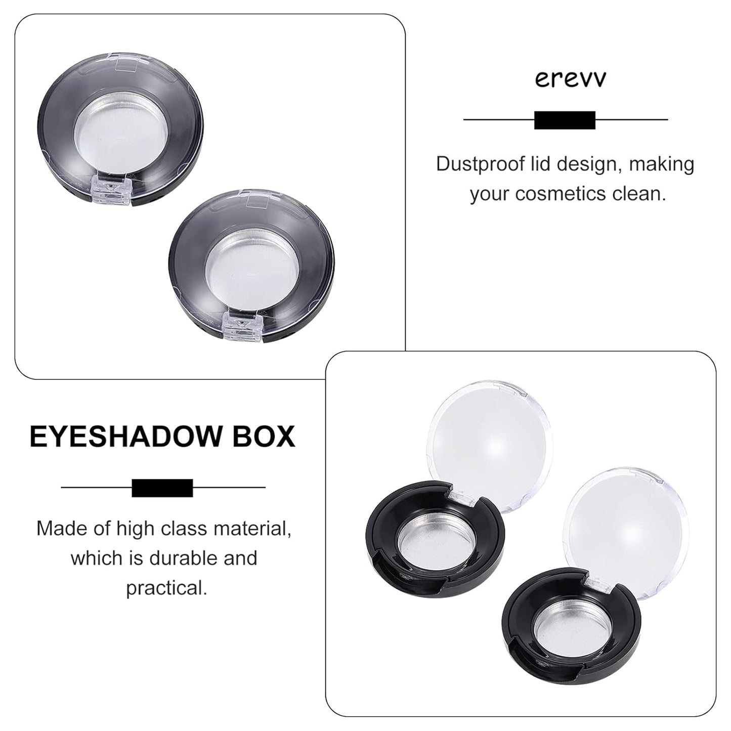 8cs Eye Shadow Blank Empty Blush Case Eyeshadow Case DIY Makeup Empty Eyeshadow Blusher Case Eyeshadow Palette Pans Makeup Brishes Makeup Pallet Mini Box Plastic Travel With Cover