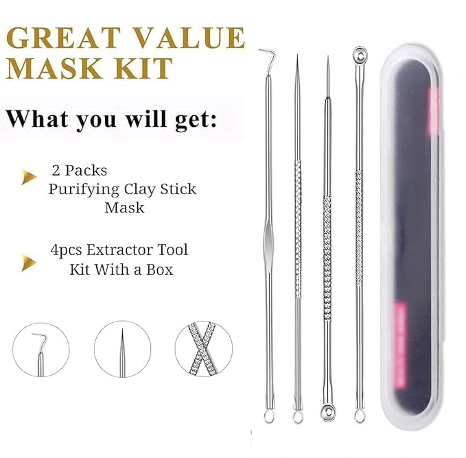 2 Pack Purifying Clay Clean Face Mask, Cleansing Mask Blackhead Remover, Face Moisturizes Oil Control Deep Clean Pore for Men and Women