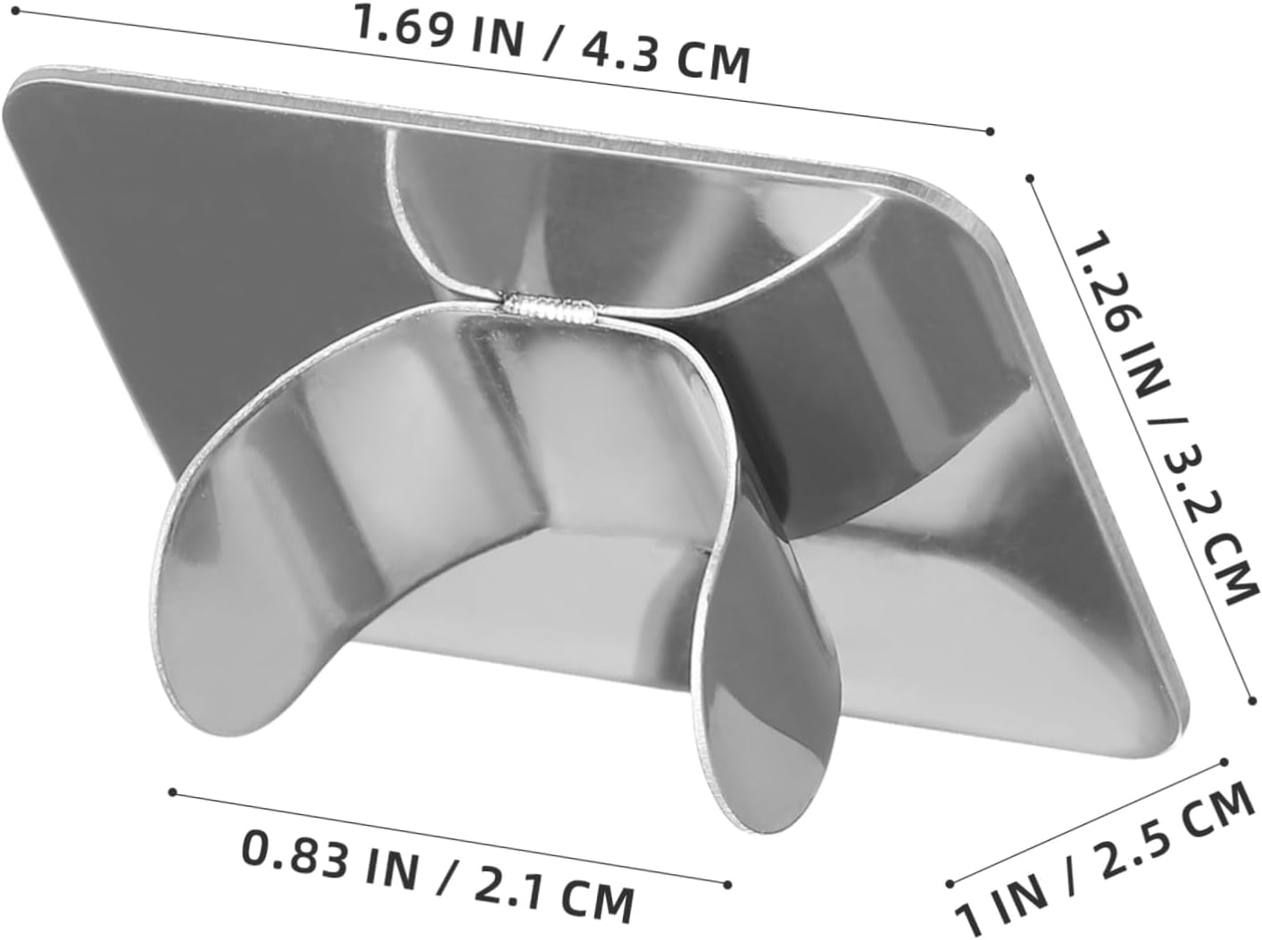 NUOBESTY Stainless Steel Nail Art Palette Ring for Mixing Lipstick Foundation Concealer and Pigments Easy-to-Clean Finger Palette Tool for Professional Salon and Home Use 2Pcs