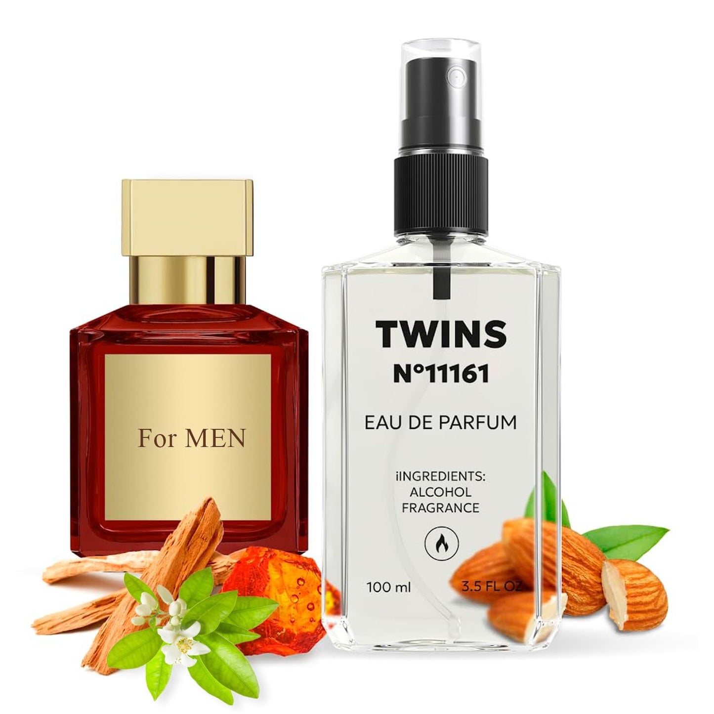TWINS Impression of Bac. Rou. 540 Perfume for Men | Extrait de Parfum | No.11161 | 3.4 Fl Oz / 100 ml