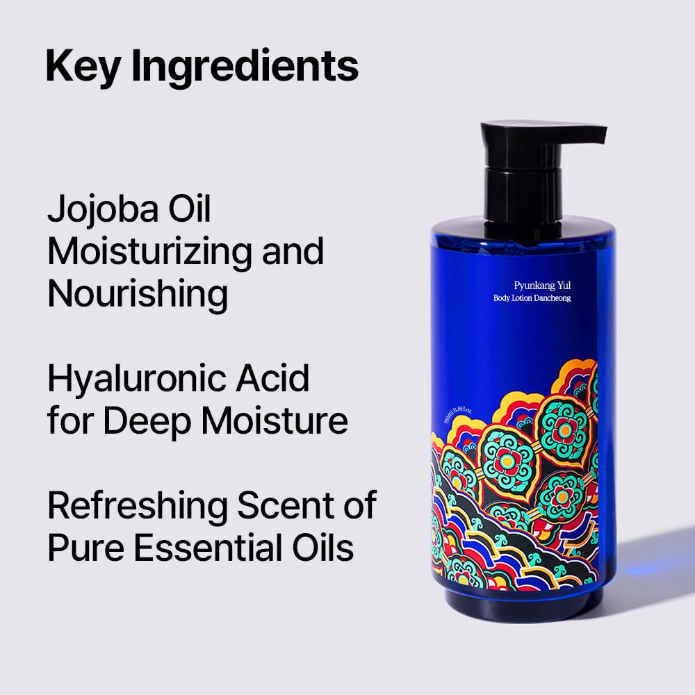 Pyunkang Yul PKY Dancheong Body Lotion, Intensive Moisture, Natural Scents with Essential Oils, Inspired by Fade-Resistant Korean Dancheong, Zero Irritation, Korean Skincare (11.83 Fl. Oz, 350ml)